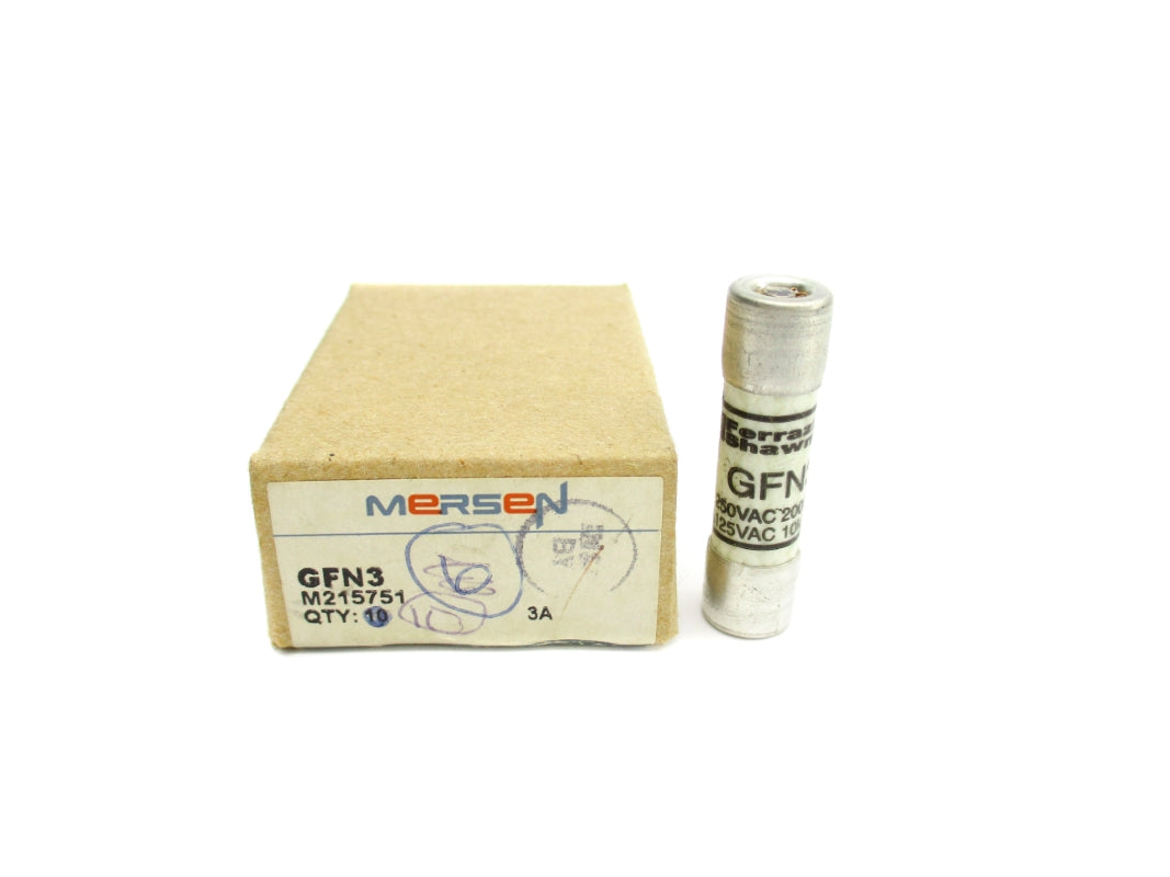 MERSEN GFN3 3A 250VAC/125VAC (PKG OF 10) NSMP