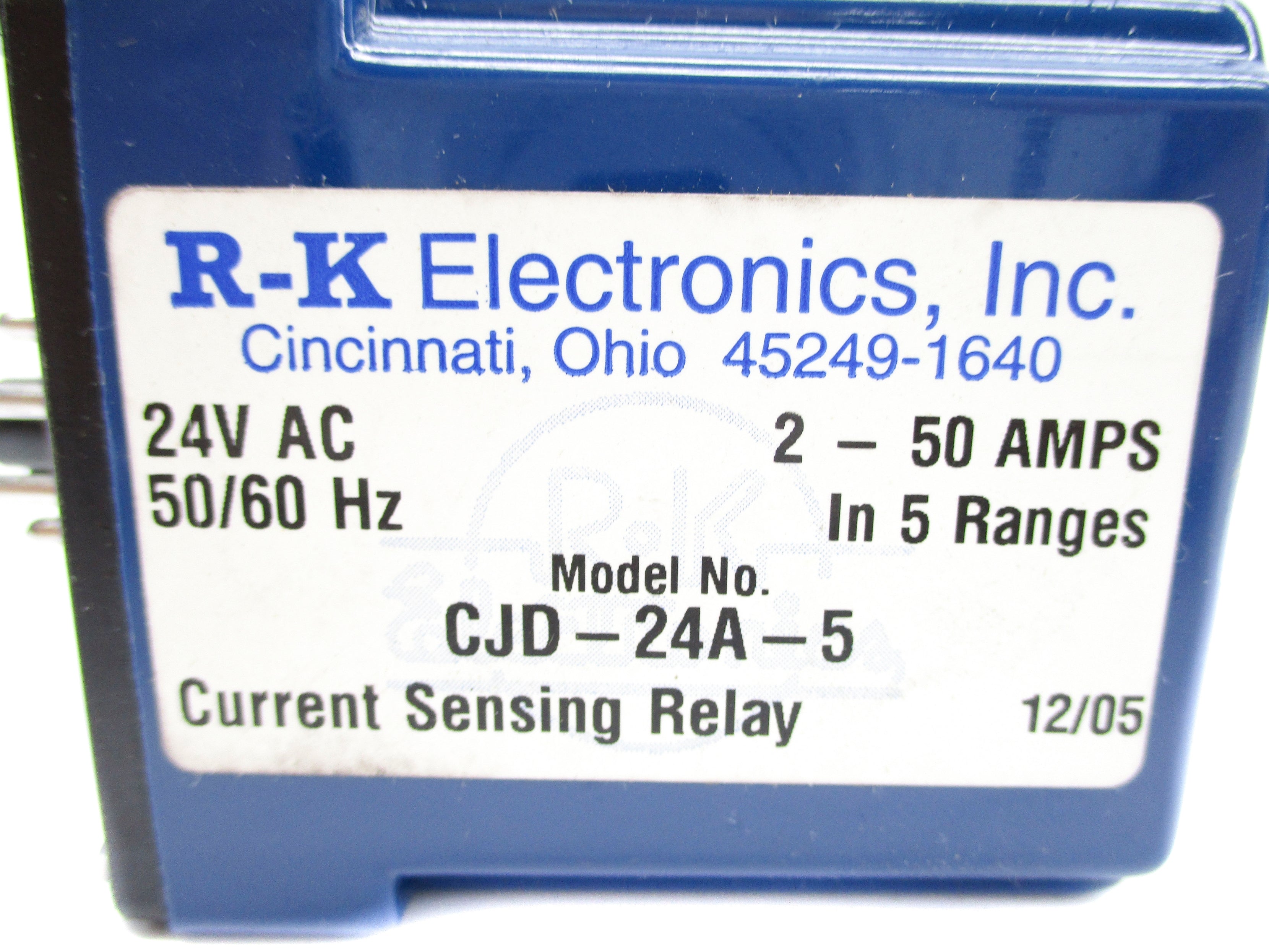 R-K ELECTRONICS CJD-24A-5 24VAC 2-50A NSNP