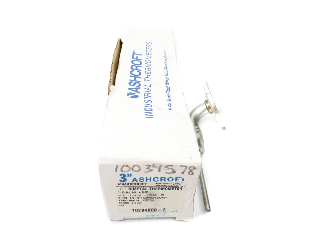 ASHCROFT 30EI60L0400/200F 0/200F 3" STEM4 NSMP