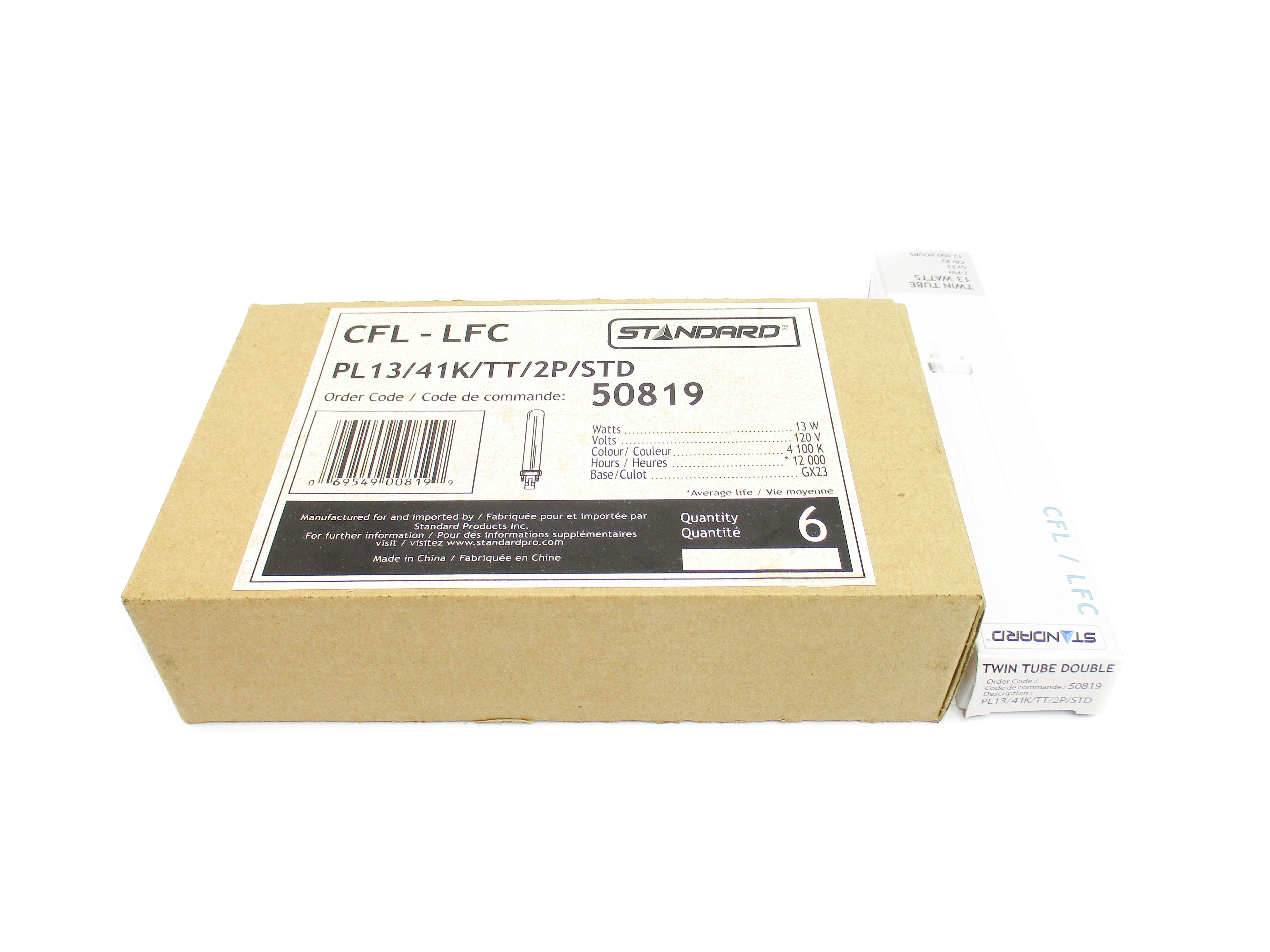 STANDARD CFL-LFC PL13/41K/TT/2P/STD 50819 (PKG OF 6) NSMP