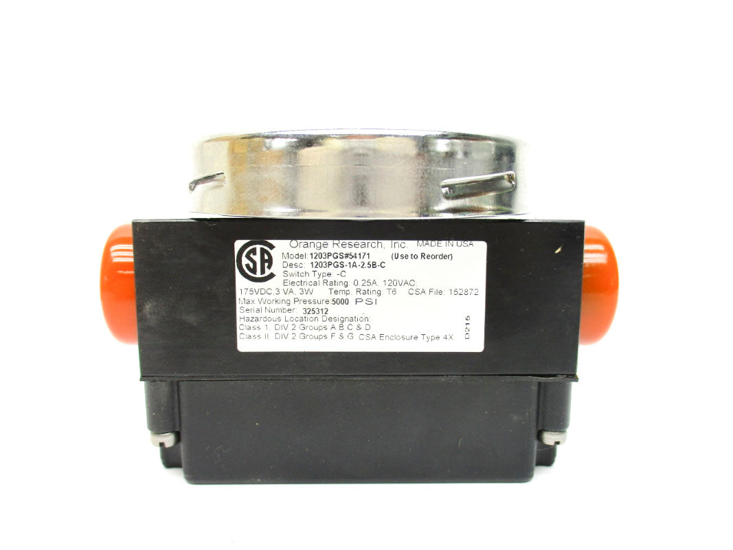 ORANGE RESEARCH 1203PGS-1A-2.5B-C 1203PGS#54171 0-150PSI NSMP