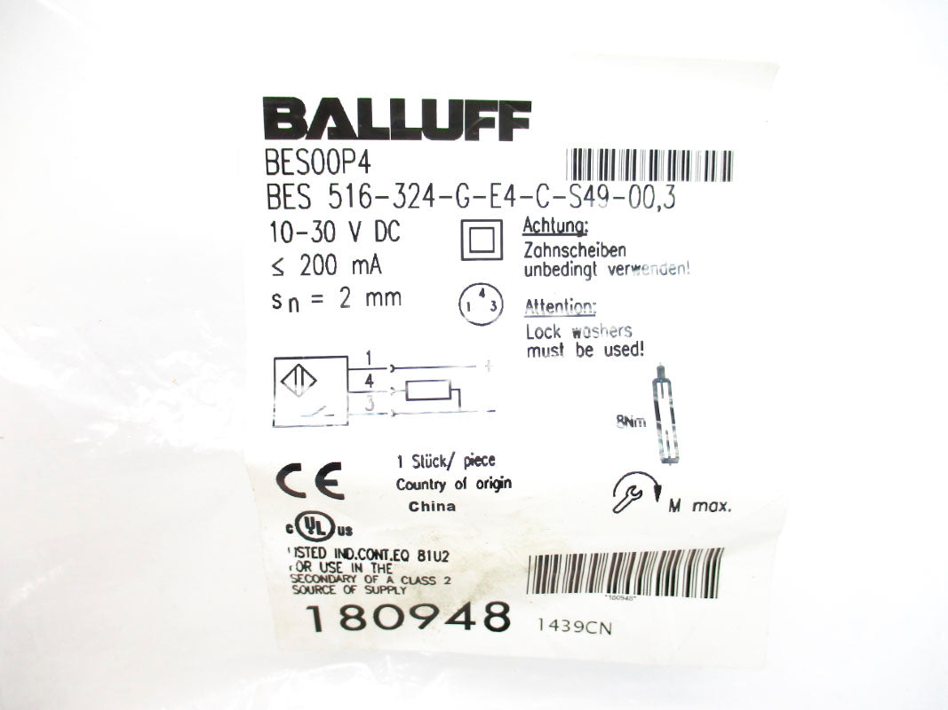 BALLUFF BES00P4 BES516-324-G-E4-C-S49-00,3 NSMP