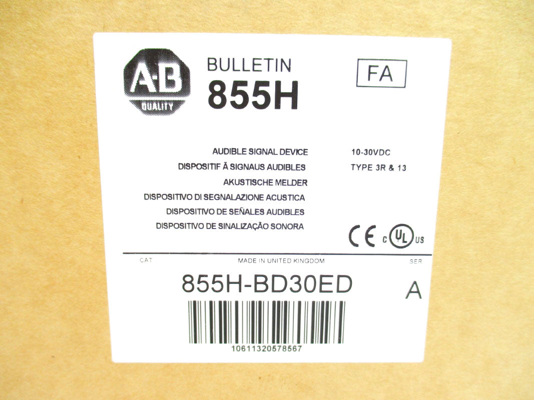 ALLEN BRADLEY 855H-BD30ED SER. A (BR/WH) NSMP