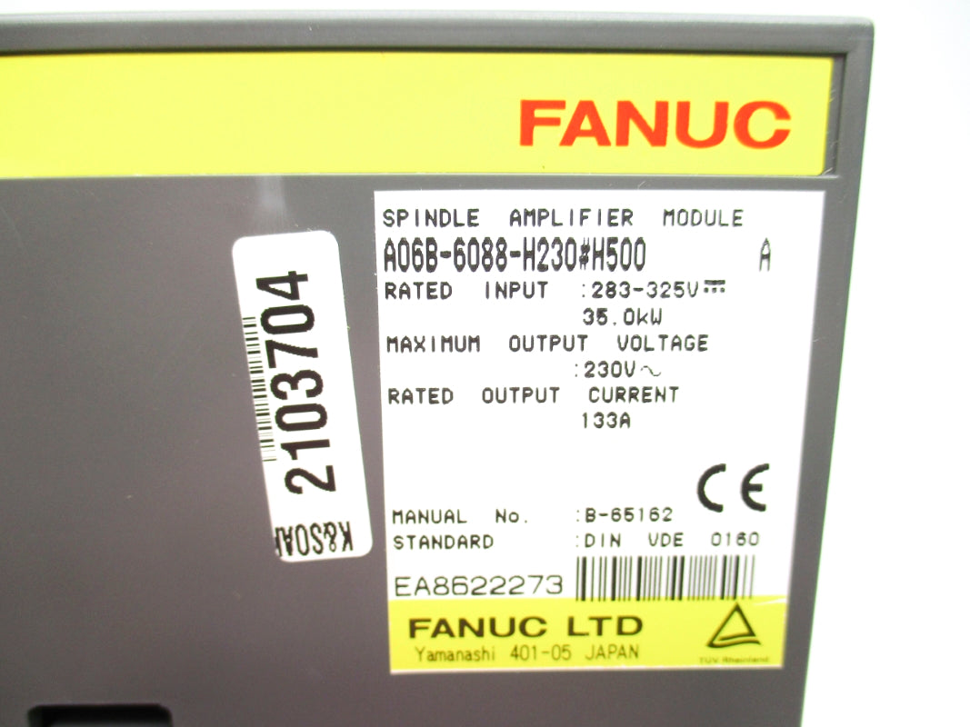 FANUC A06B-6088-H230#H500 283-325V 133A UNMP
