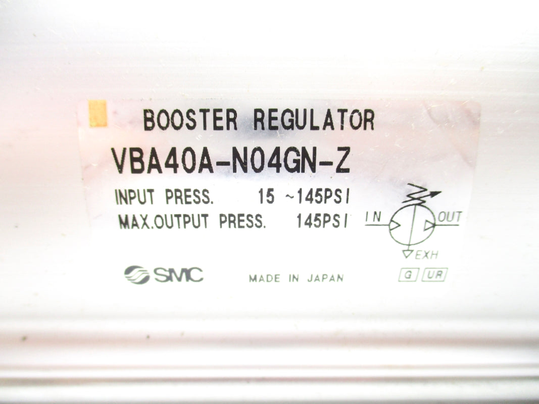SMC VBA40A-N04GN-Z 15-145PSI UNMP