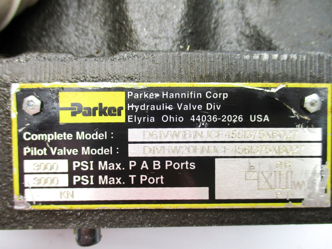 PARKER D1VHW20HNJCF4561375XB027 3000PSI UNMP