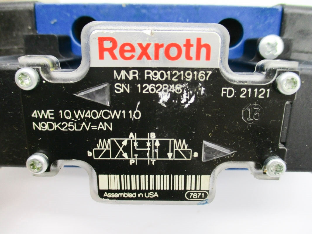REXROTH R901219167 4WE10W40/CW110N9DK25L/V=AN 110/120V NSNP