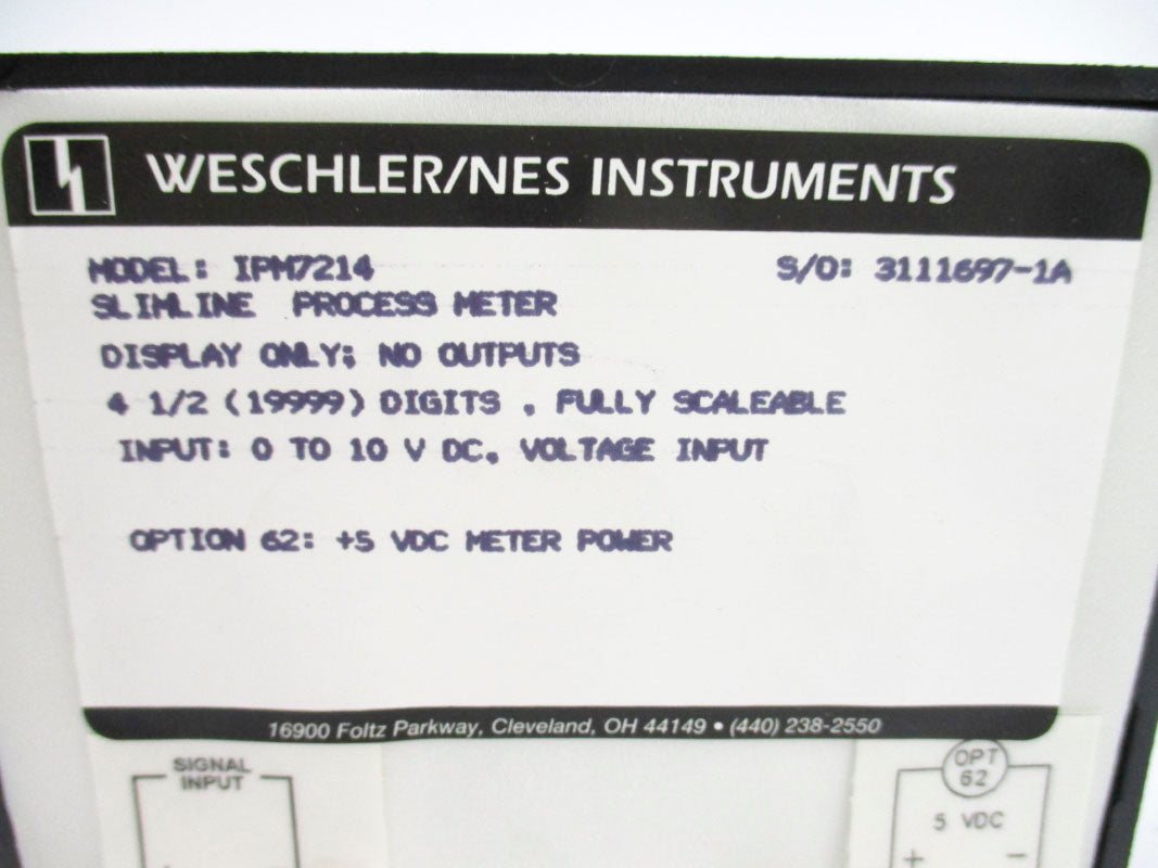 WESCHLER/NES INSTRUMENTS IPM7214 NSNP