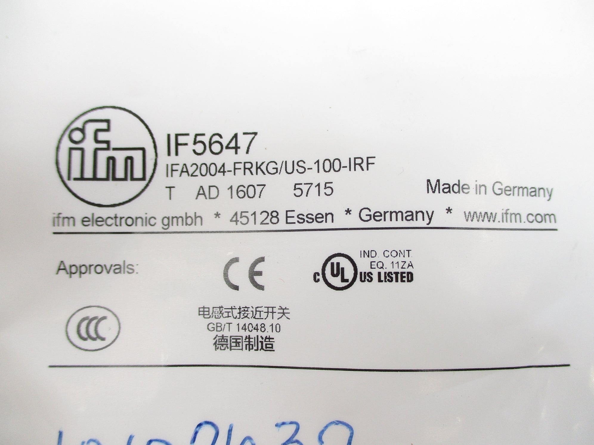 IFM EFECTOR IF5647 IFA2004-FRKG/US-100-IRF NSMP