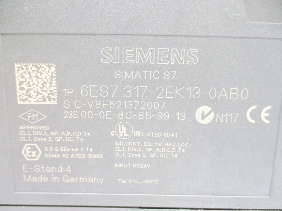 SIEMENS 6ES7317-2EK13-0AB0 (AS PICTURED) NSNP