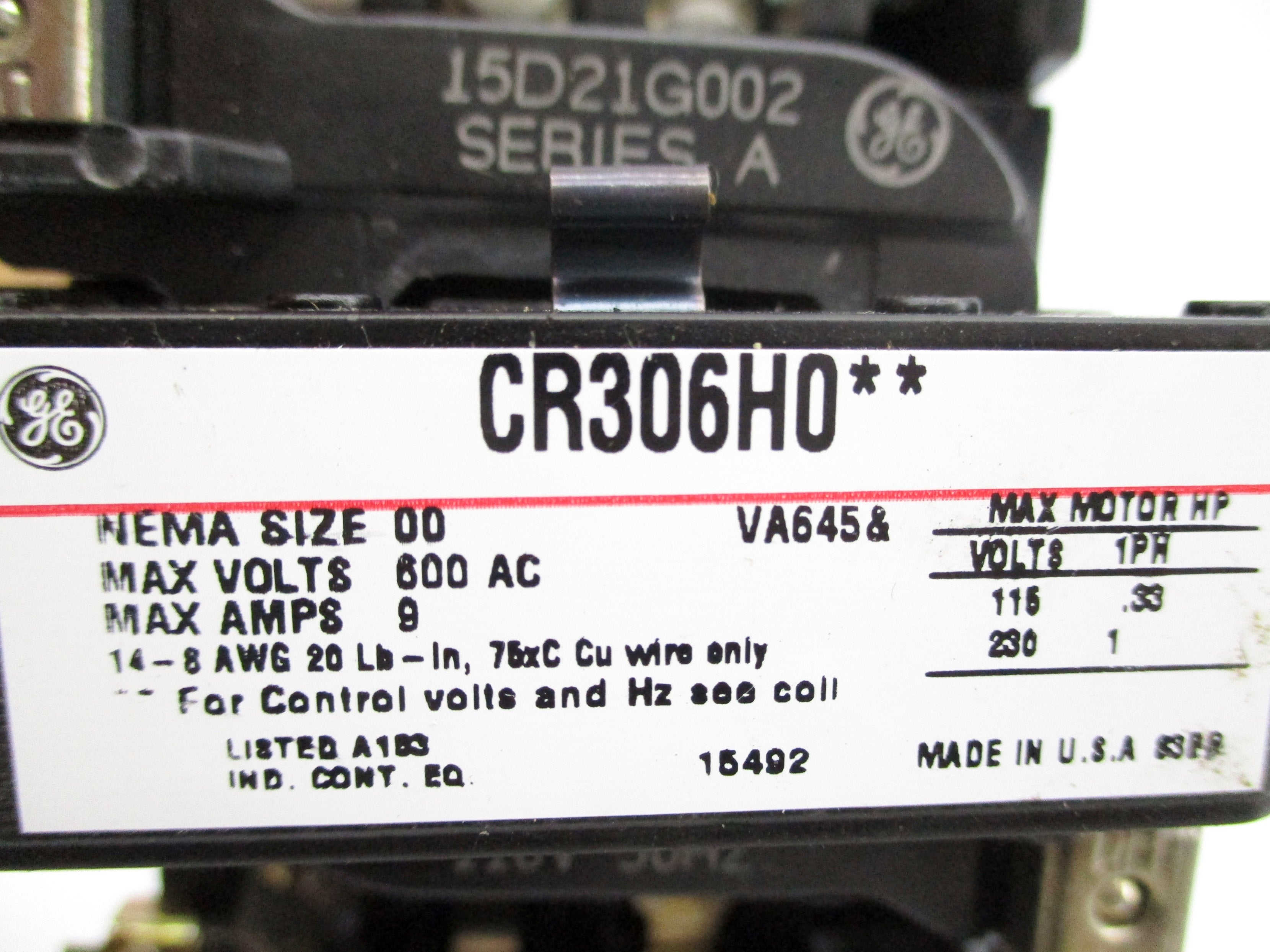 GENERAL ELECTRIC CR306H002 NSMP