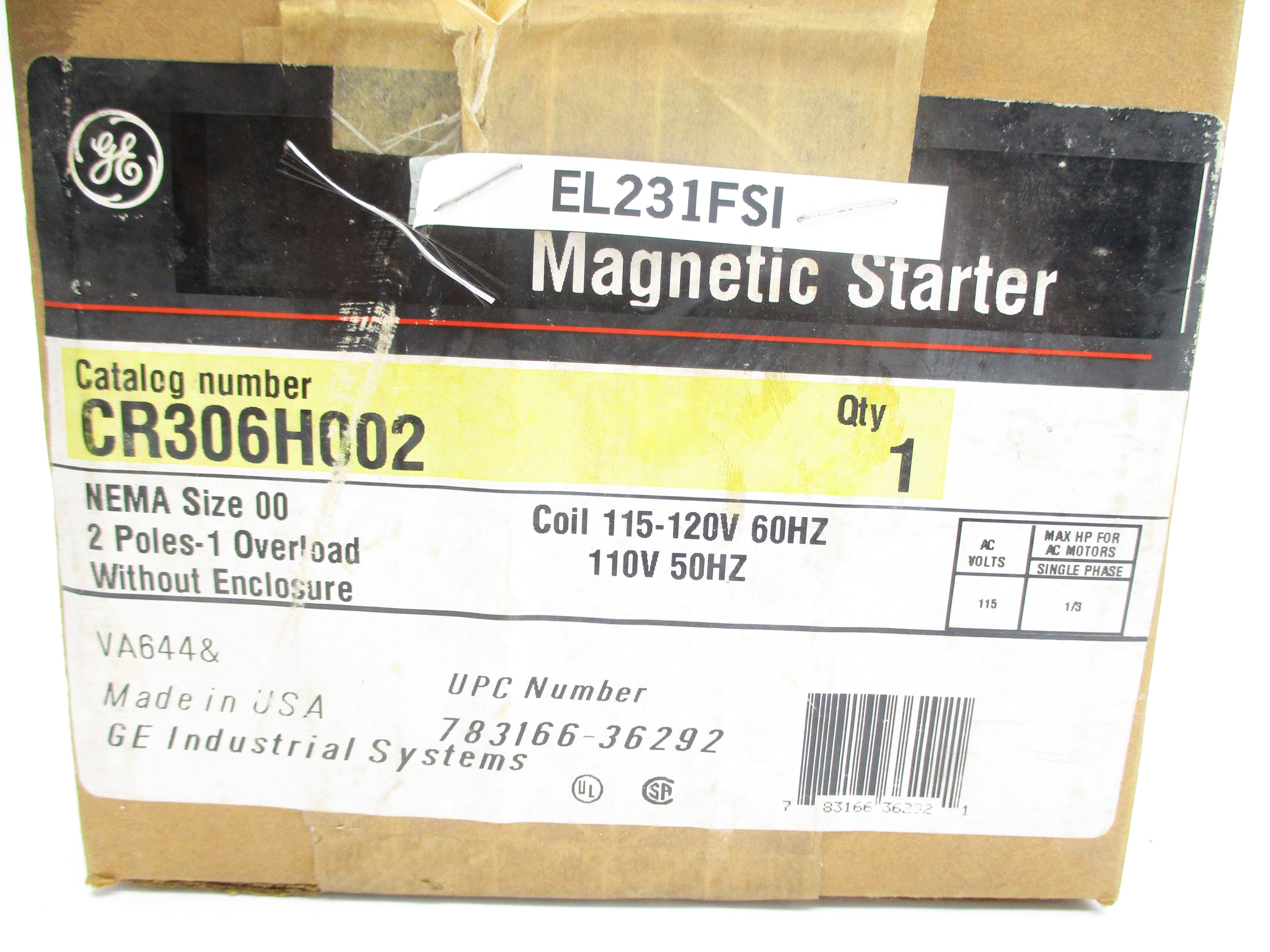 GENERAL ELECTRIC CR306H002 NSMP