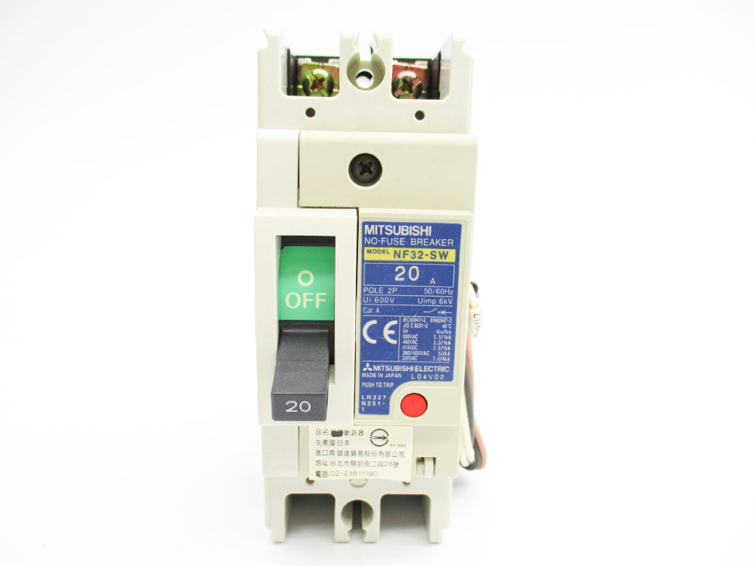 MITSUBISHI NF32-SW-2P-20A 20A 600VAC NSMP