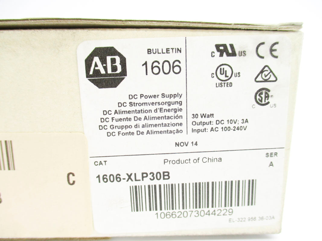 ALLEN BRADLEY 1606-XLP30B SER. A 100-240VAC 0.6A NSMP