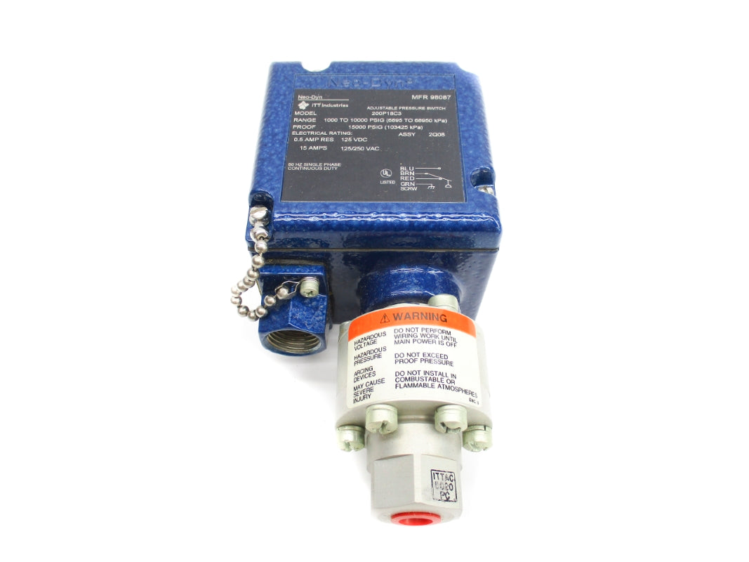ITT 200P18C3 125/250VAC 15A 1000-10000PSI NSNP