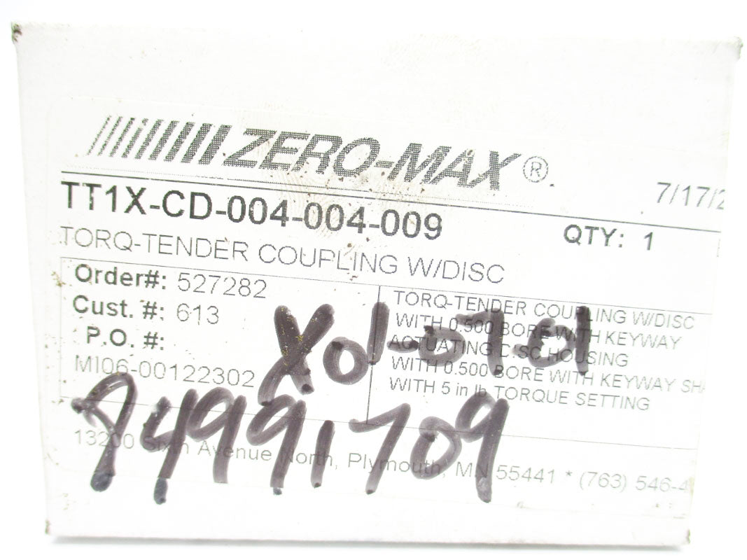 ZERO-MAX TT1X-CD-004-004-009 NSMP
