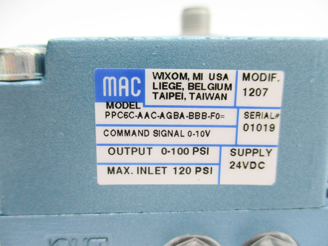 MAC PPC5C-AAC-AGBA-BBB-F0 120PSI 24VDC NSMP