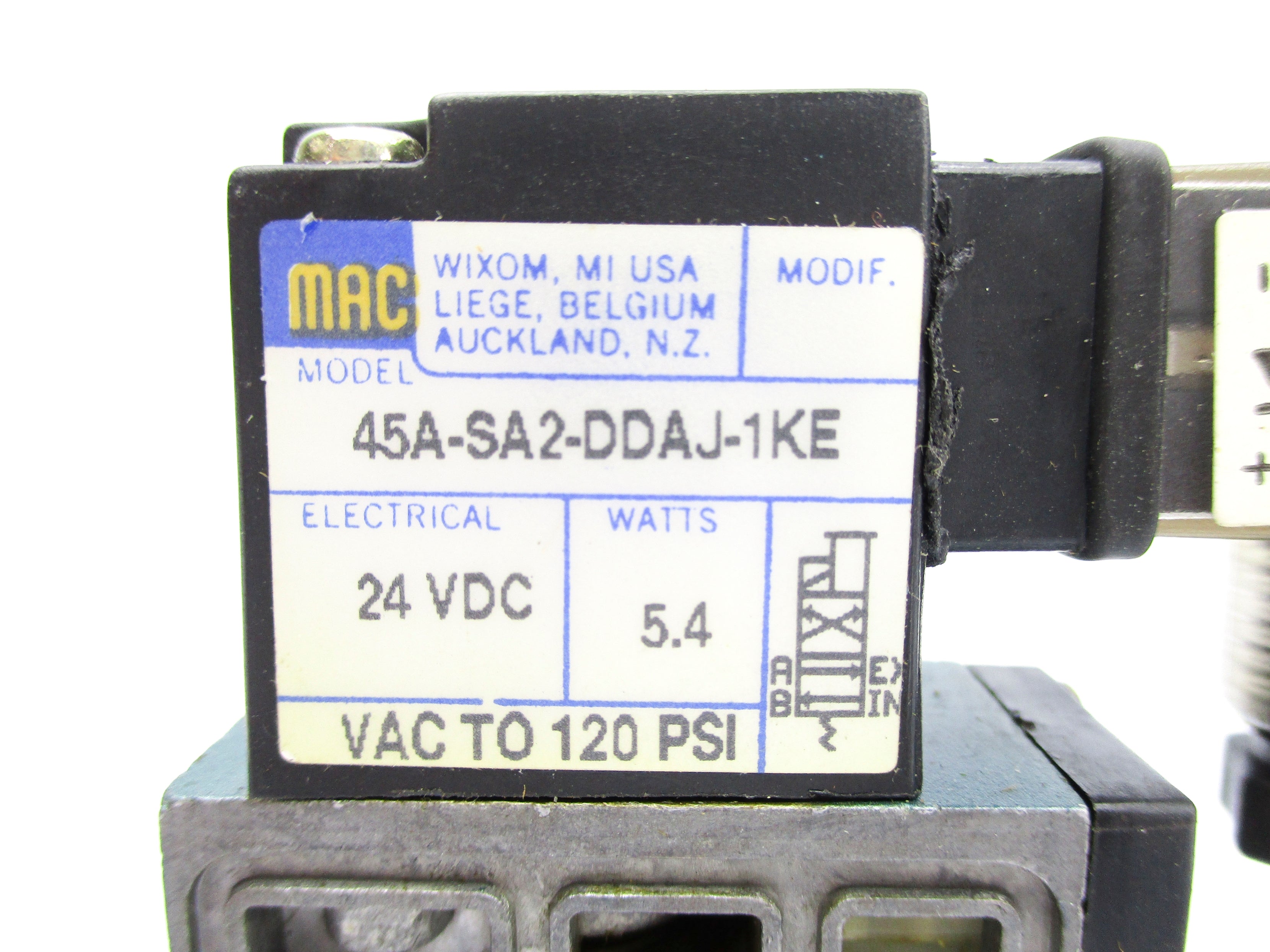 MAC 45A-SA2-DDAJ-1KE 24VDC 120PSI NSNP