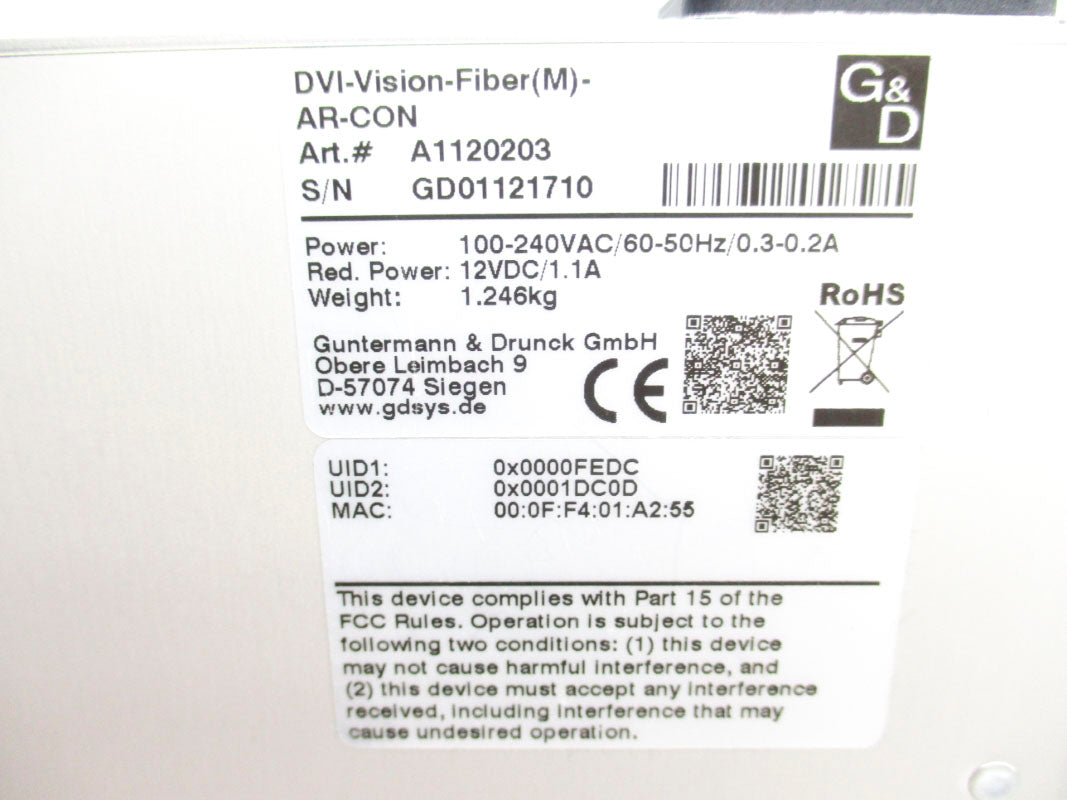 G&D DVI-VISION-FIBER(M)-AR-CON A1120203 NSNP