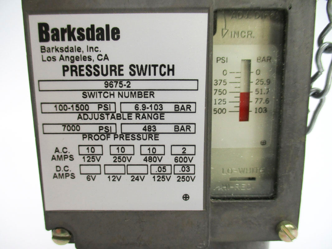 BARKSDALE 9675-2 100-1500PSI NSNP