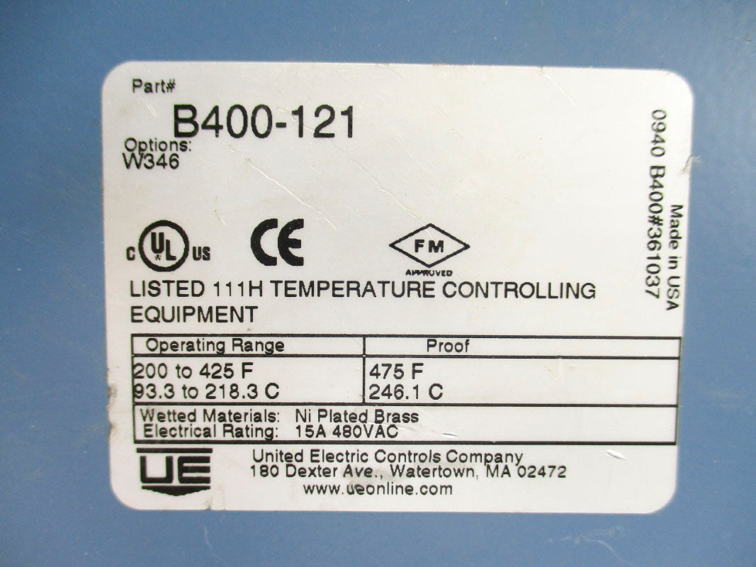 UNITED ELECTRIC B400-121 NSNP