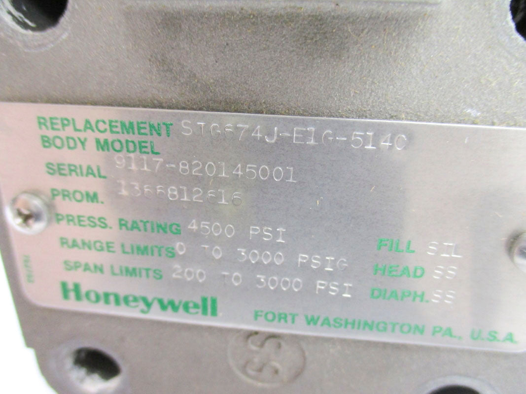 HONEYWELL STG674J-E1G-514C 4500PSI UNMP