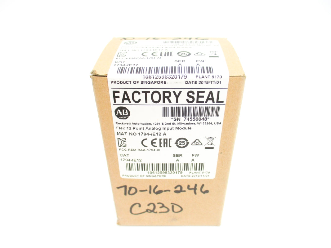 ALLEN BRADLEY 1794-IE12 SER. A F/W A DATE: 2019 NSFS