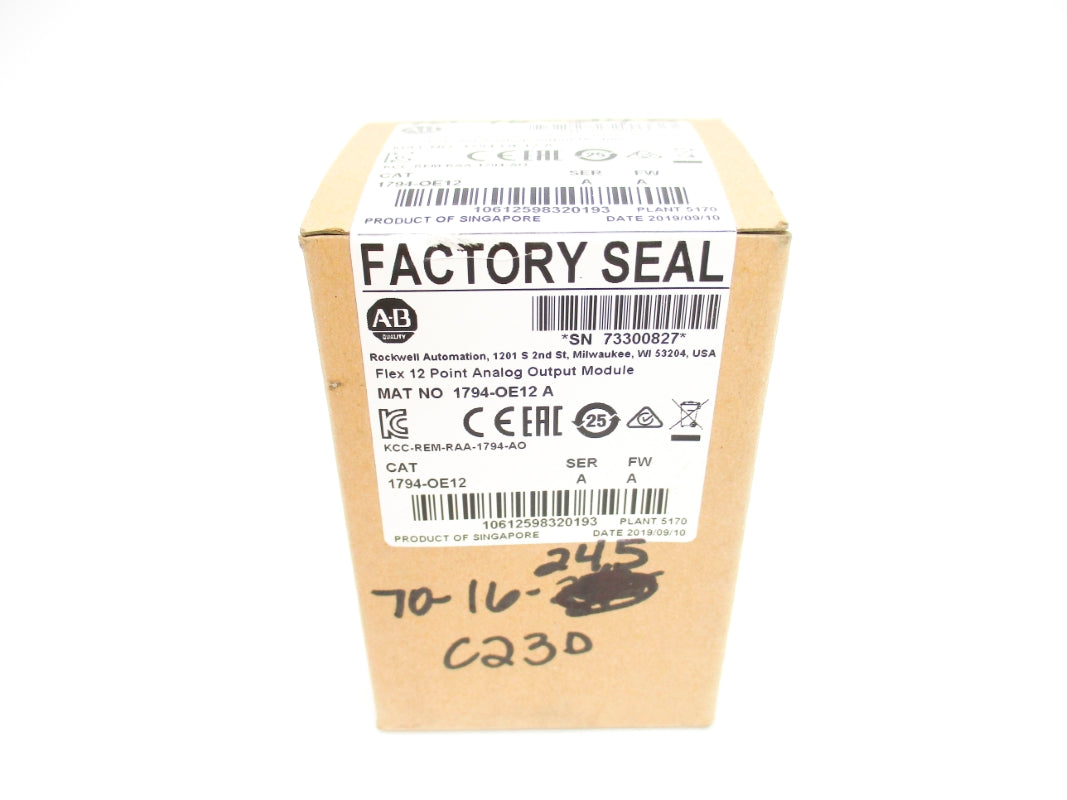 ALLEN BRADLEY 1794-OE12 SER. A F/W A DATE: 2019 NSFS