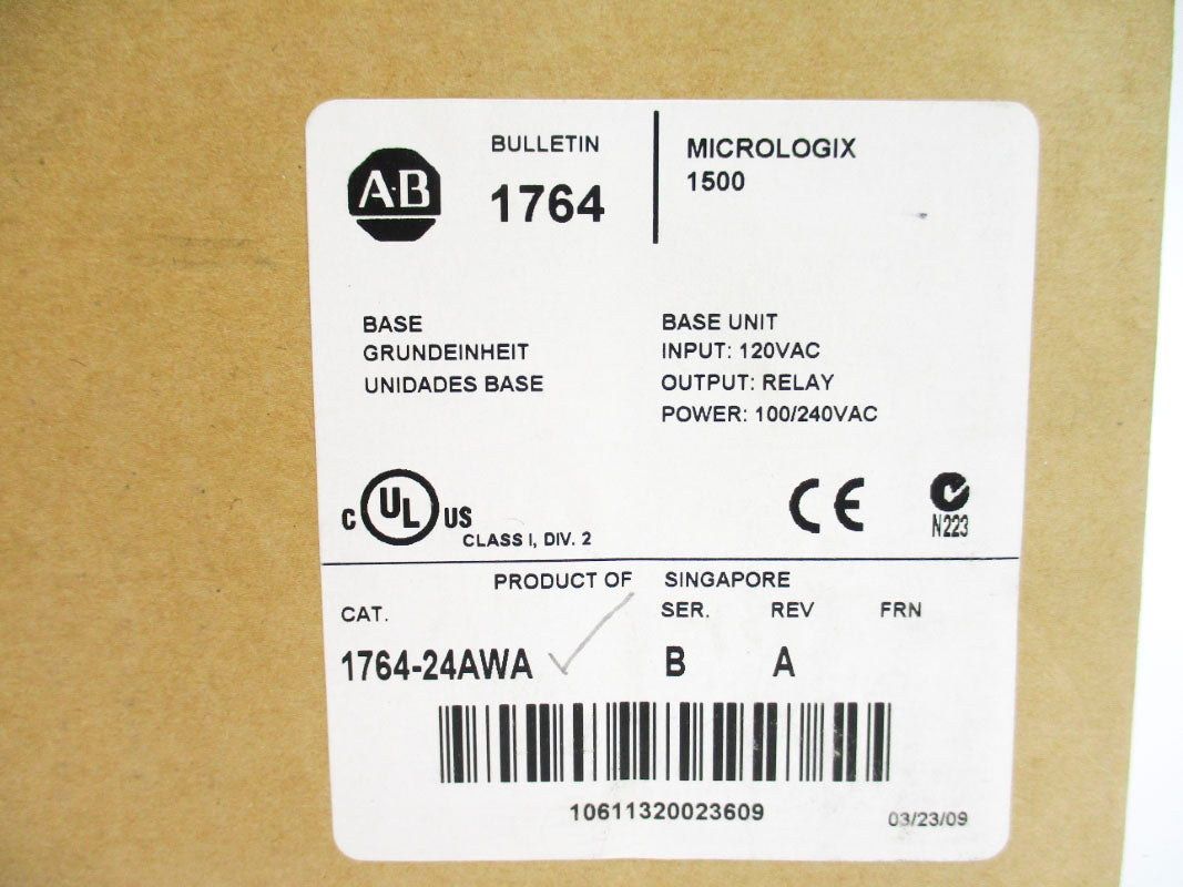 ALLEN BRADLEY 1764-24AWA SER. B DATE: 2009 NSFS