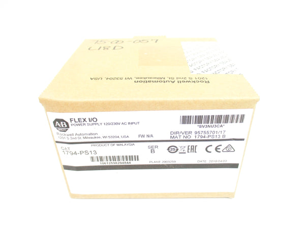 ALLEN BRADLEY 1794-PS13 SER. B 120/230VAC DATE: 2019 NSFS