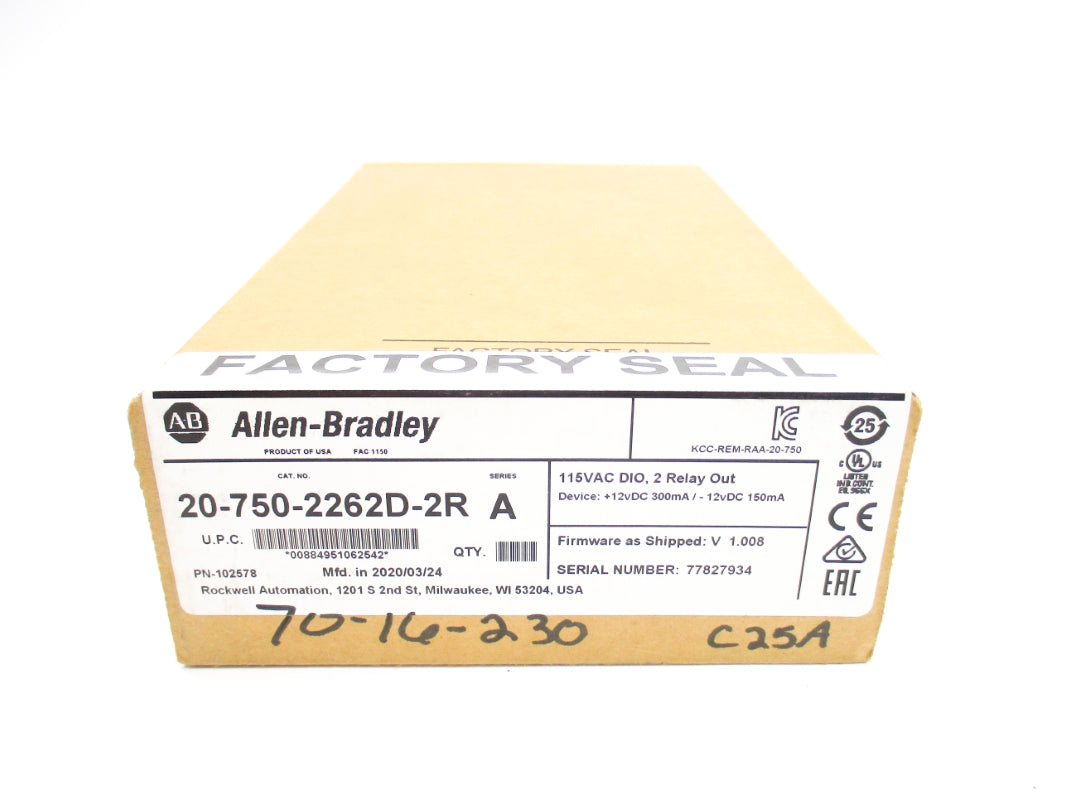 ALLEN BRADLEY 20-750-2262D-2R SER. A F/W V1.008 NSFS