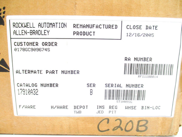 ALLEN BRADLEY 1791-0A32 SER. B REMAN