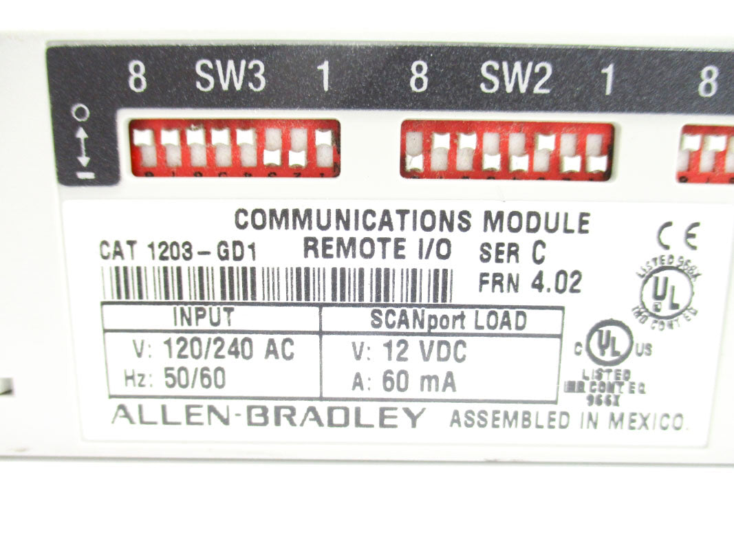 ALLEN BRADLEY 1203-GD1 SER. C F/W 4.02 120/240VAC NSNP