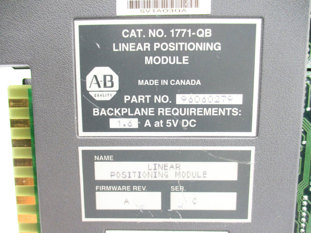 ALLEN BRADLEY 1771-QB SER. C F/W A UNMP