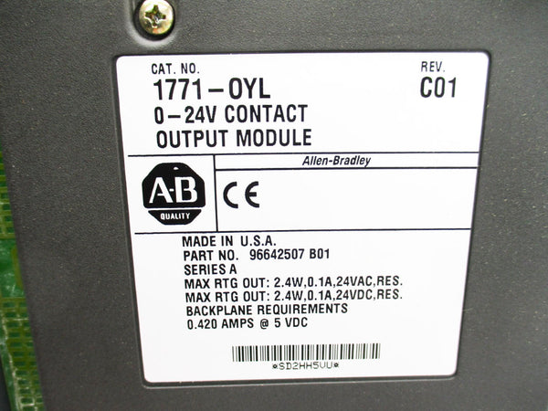 ALLEN BRADLEY 1771-OYL SER. A UNMP
