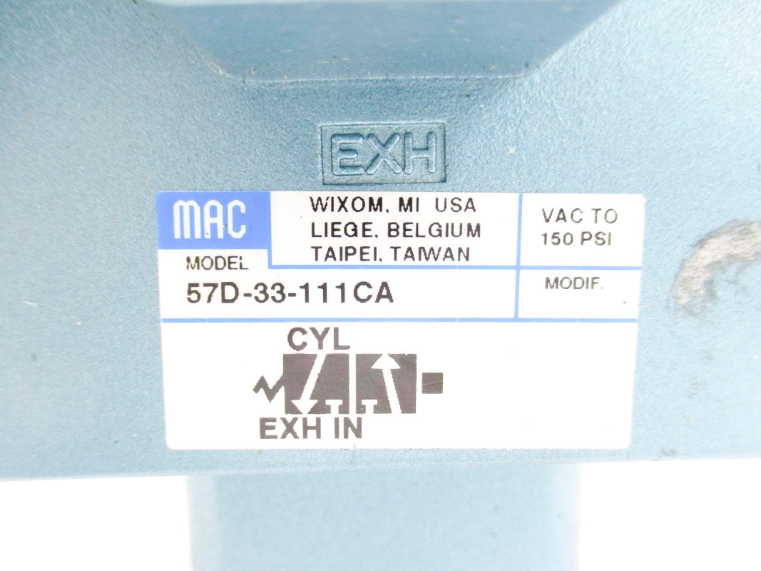 MAC 57D-33-111CA 150PSI 120/60 110/50 UNMP