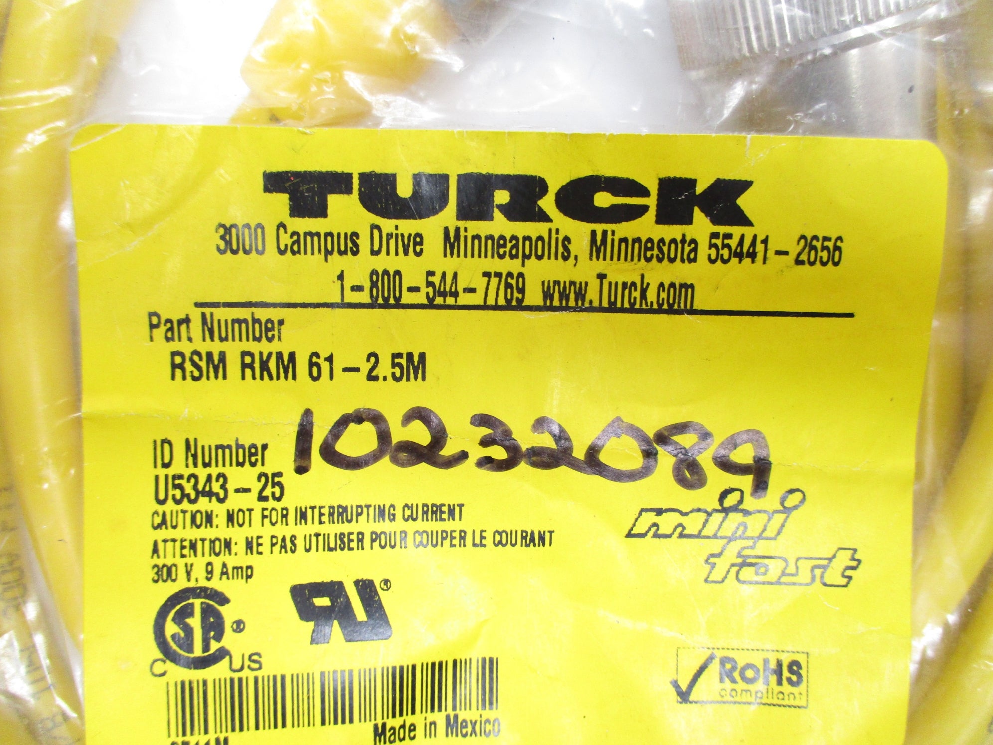 TURCK RSMRKM61-2.5M NSMP