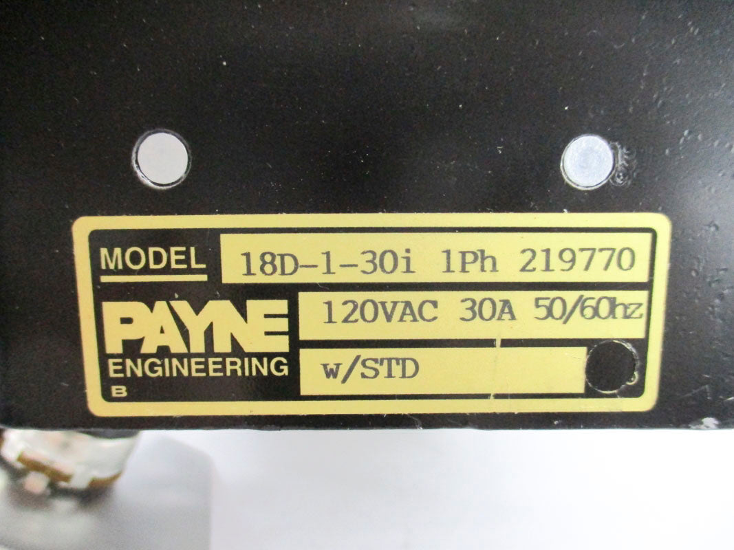 PAYNE ENGINEERING 18D-1-30I 120VAC 30A UNMP