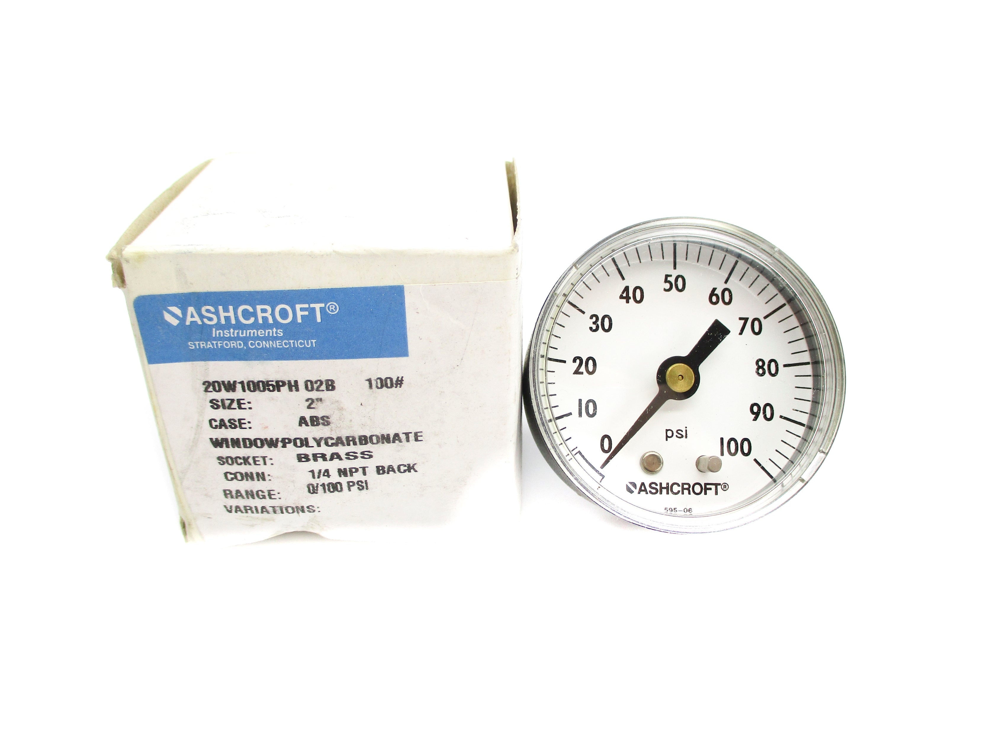 ASHCROFT 20W1005PH02B100# 100PSI NSMP