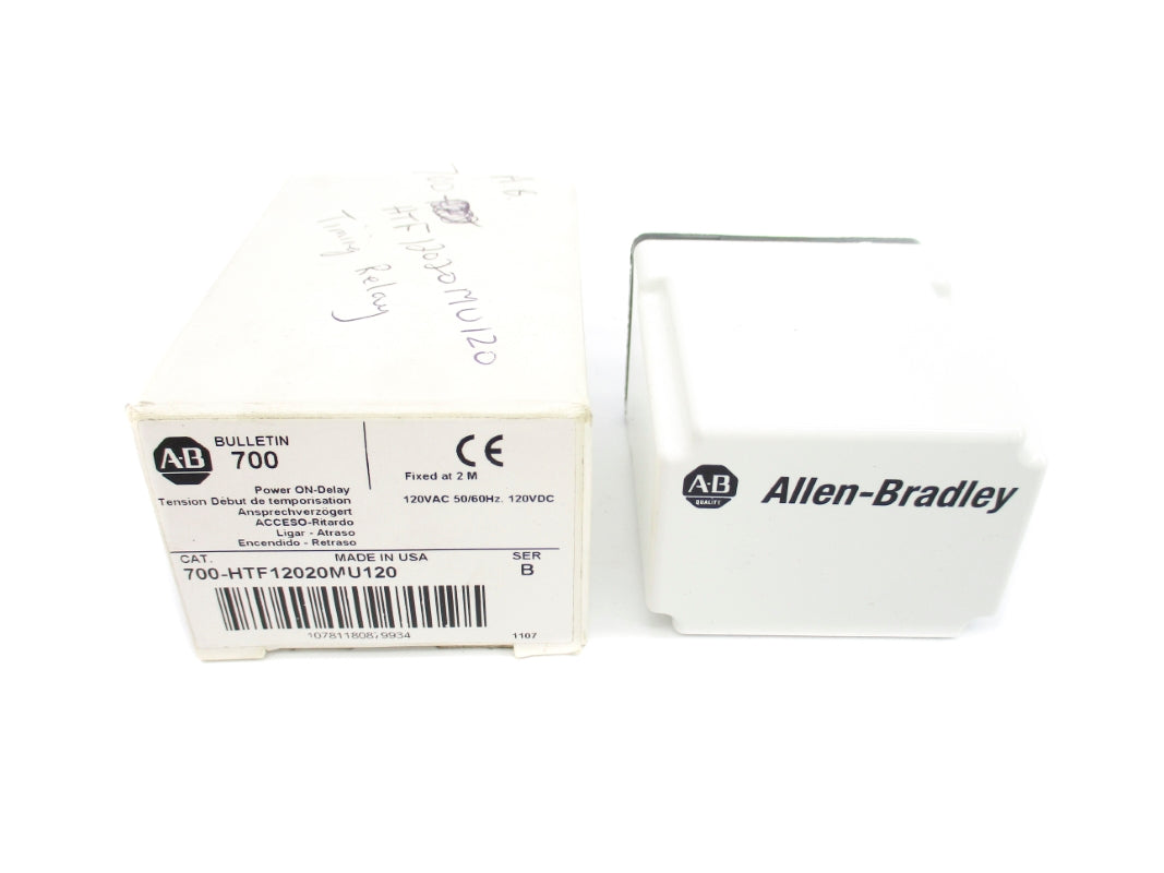 ALLEN BRADLEY 700-HTF12020MU120 SER. B 120VAC/DC 10A 2M (WH) NSMP