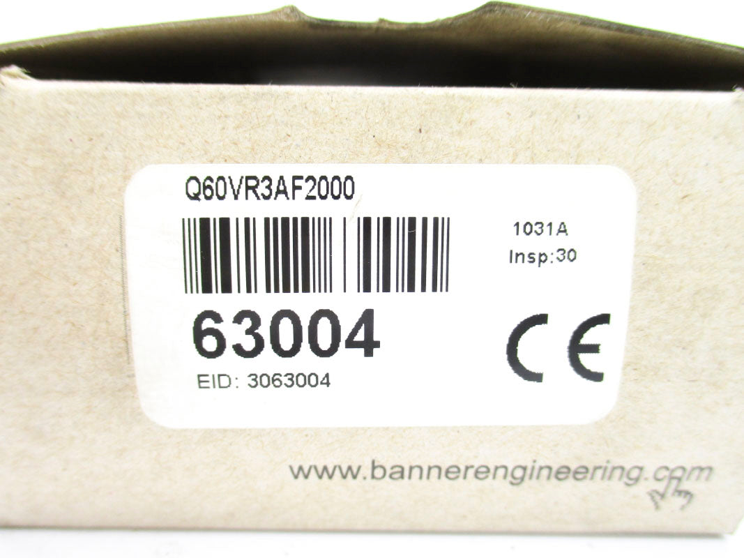 BANNER ENGINEERING Q60VR3AF2000 63004 24-250VAC NSMP