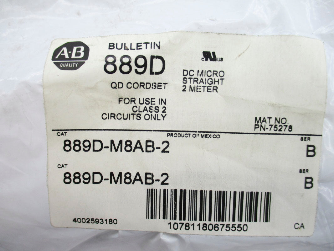 ALLEN BRADLEY 889D-M8AB-2 SER. B NSMP
