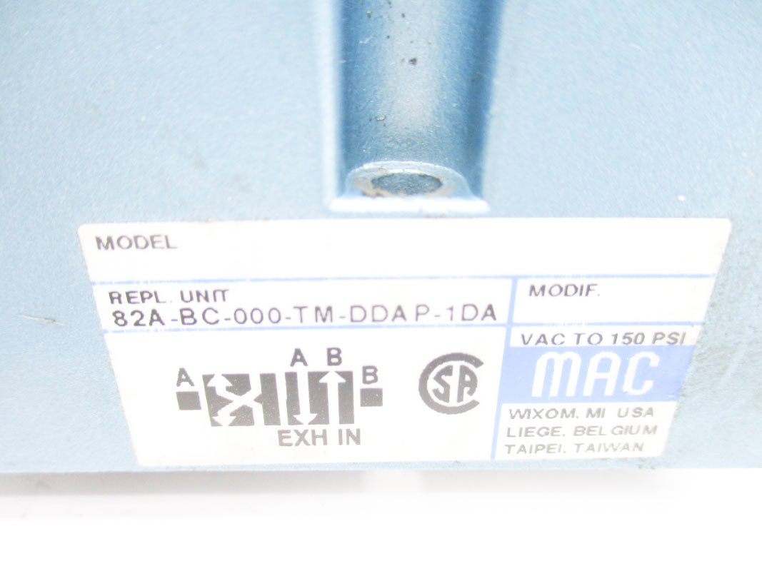 MAC 82A-BC-000-TM-DDAP-1DA 24VDC 150PSI UNMP