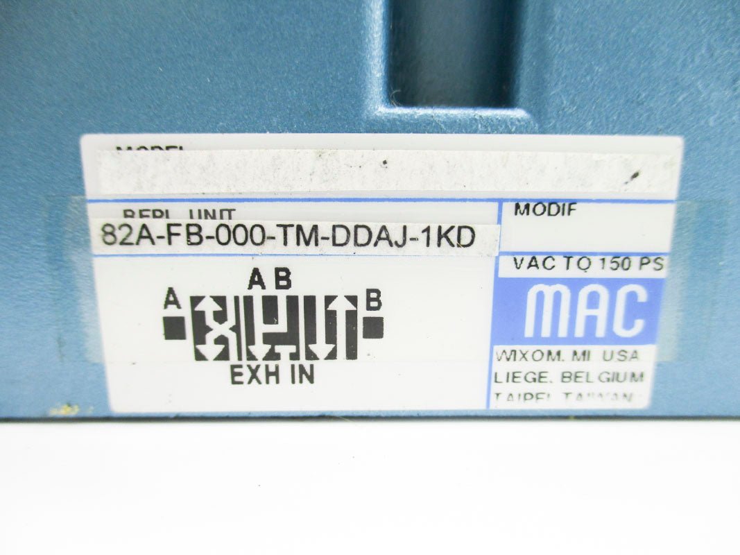 MAC 82A-FB-000-TM-DDAJ-1KD 150PSI 24VDC UNMP