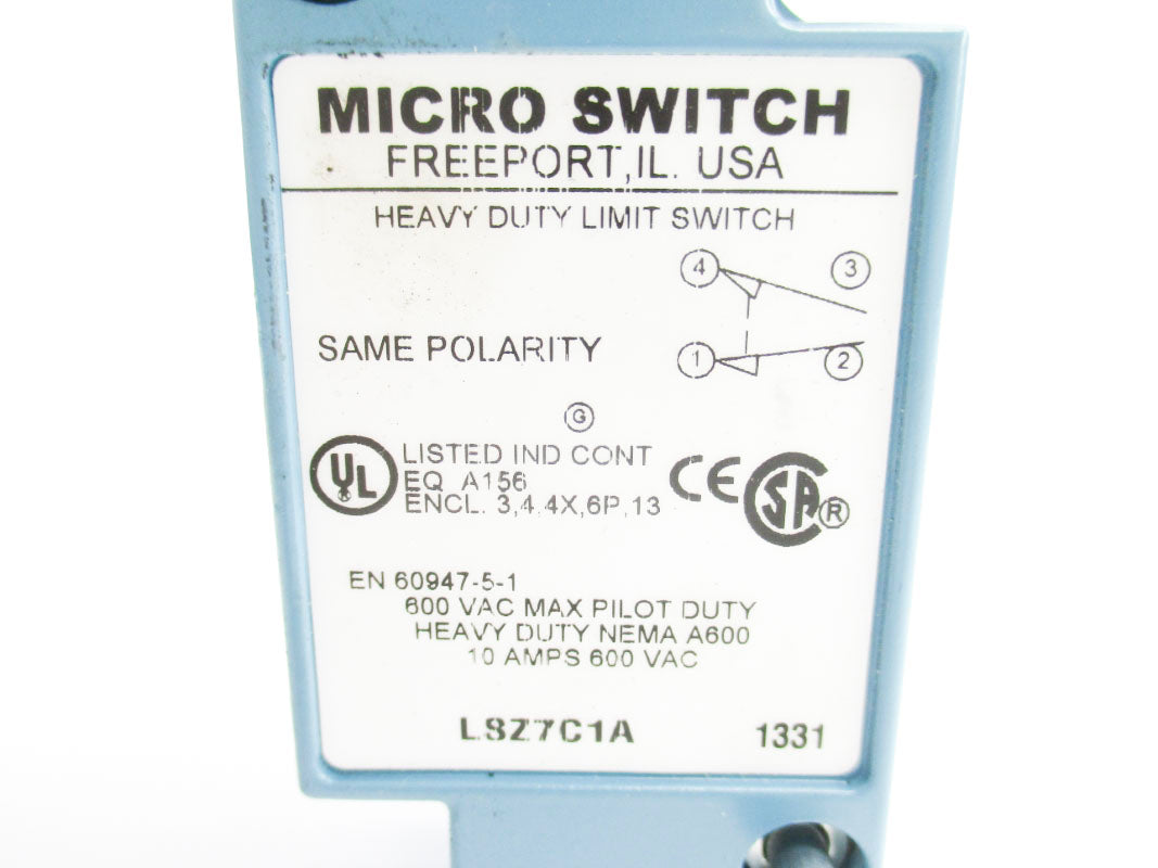 MICROSWITCH LSZ7C1A 600VAC 10A UNMP