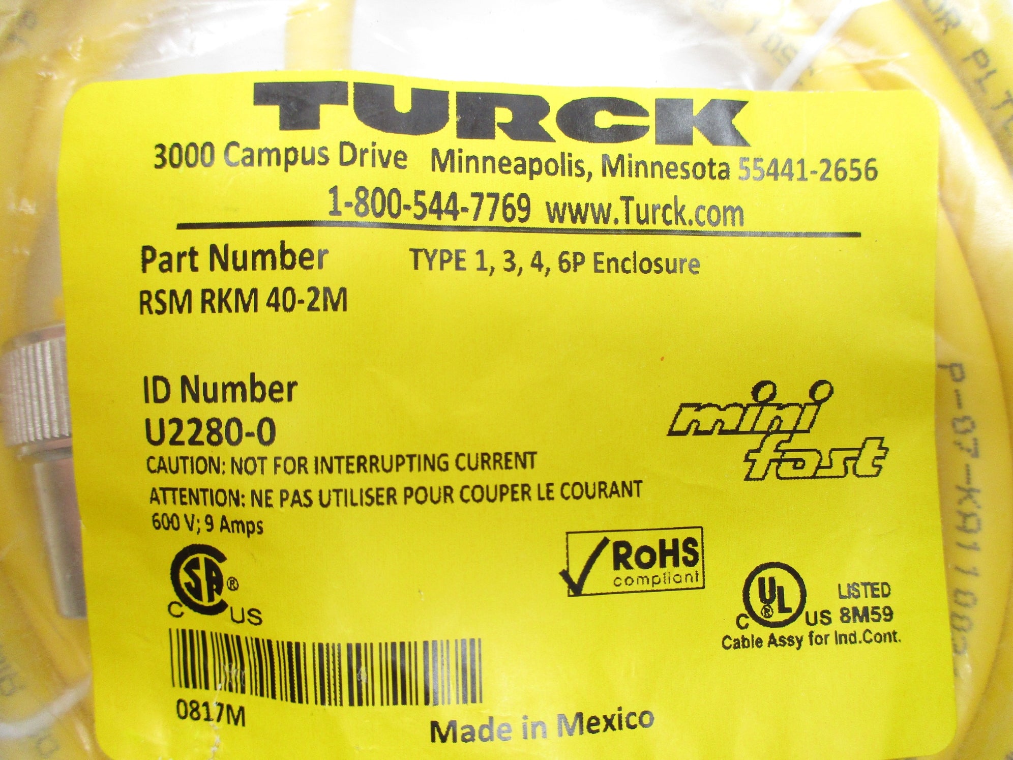TURCK RSMRKM40-2M NSMP