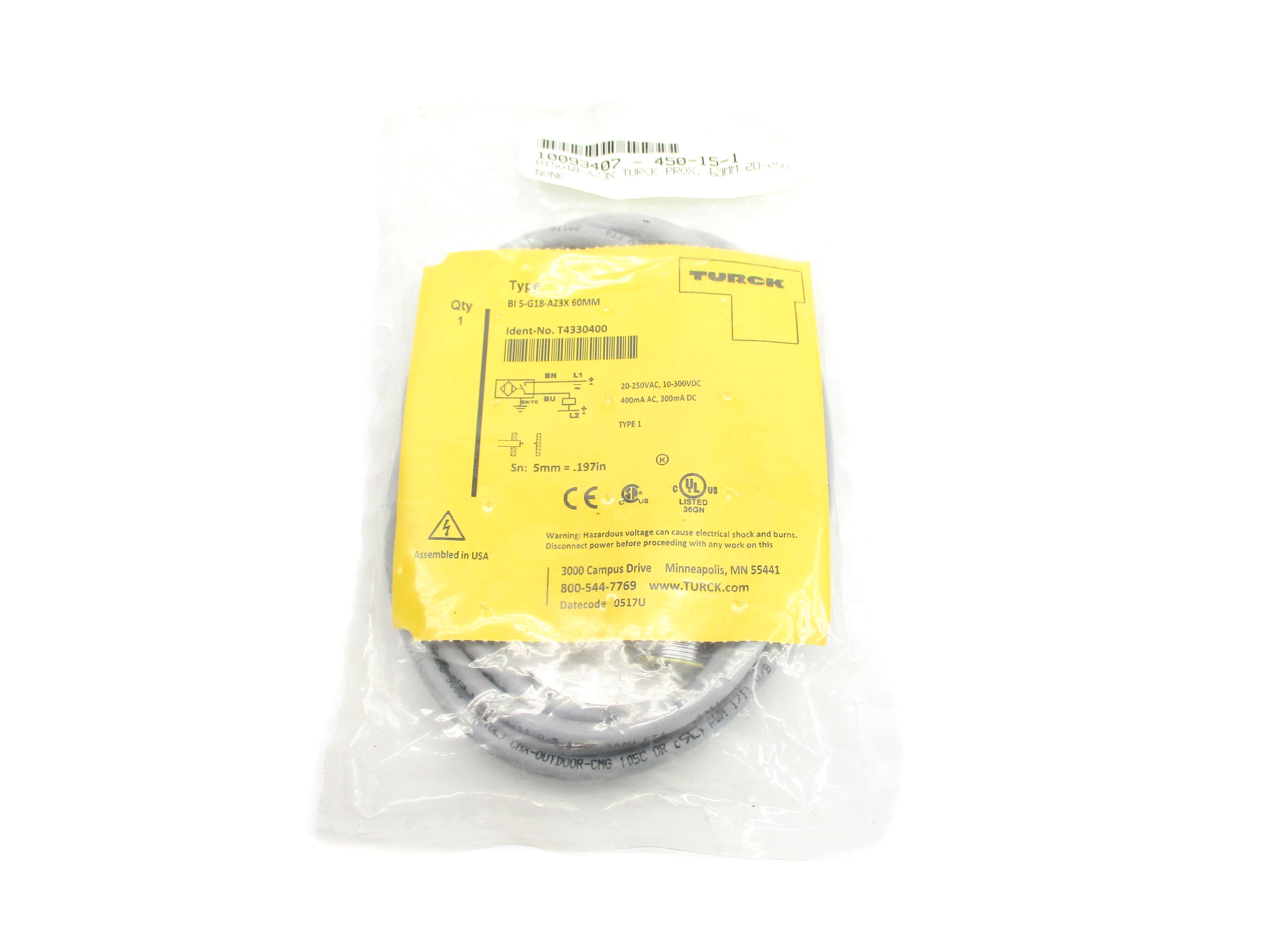 TURCK BI5-G18-AZ3X60MM NSMP