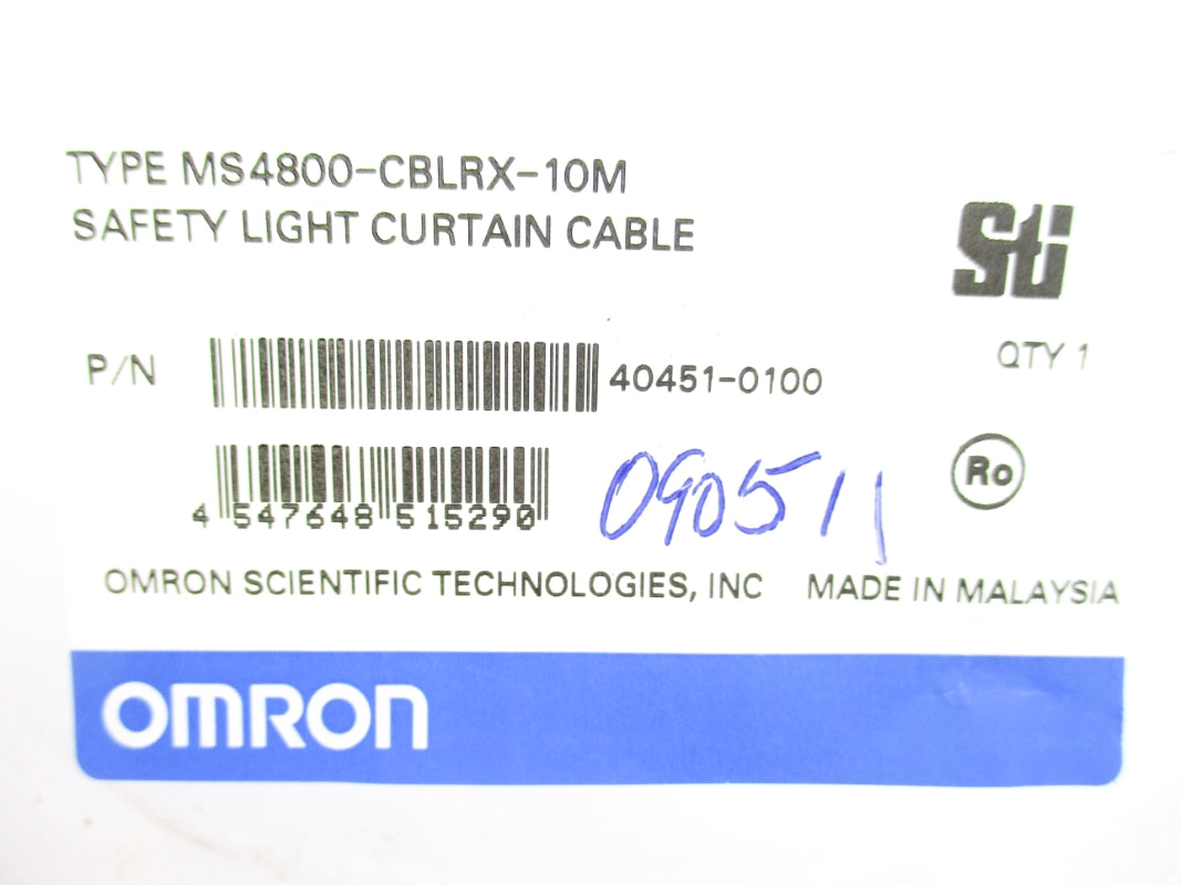 OMRON MS4800-CBLRX-10M 40451-0100 300V NSMP