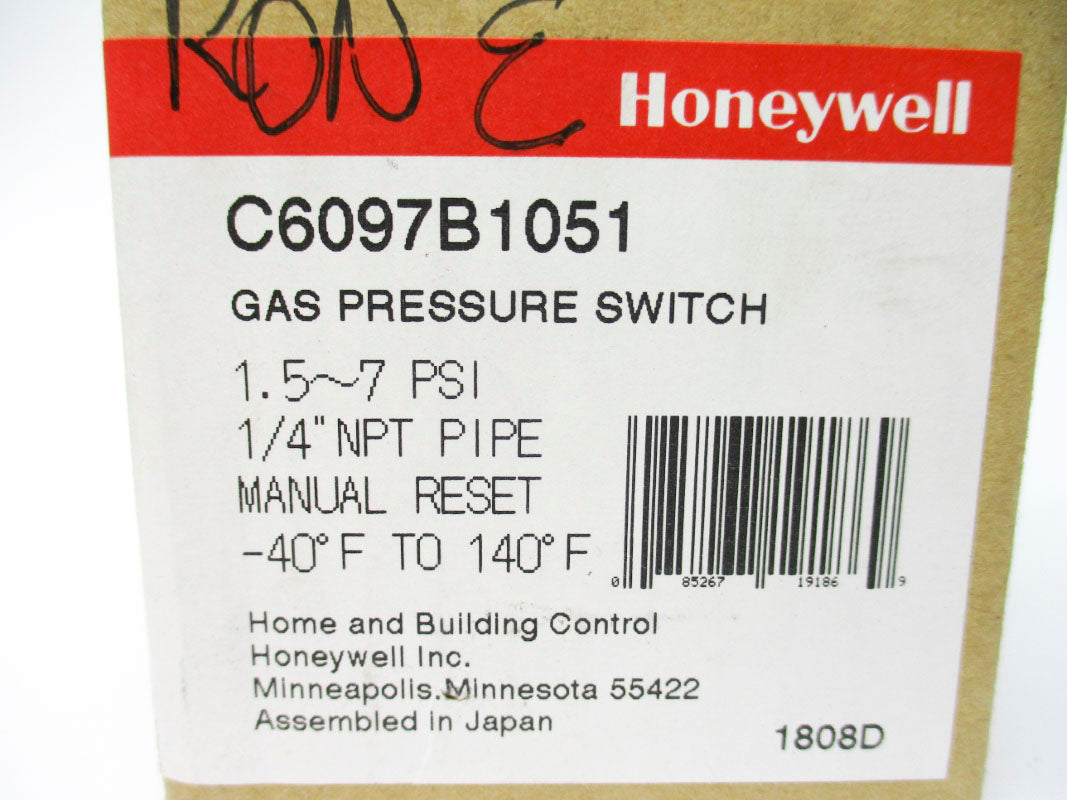 HONEYWELL C6097B1051 1.5-7PSI 120-240VAC 5.0A -40'F-140'F NSMP