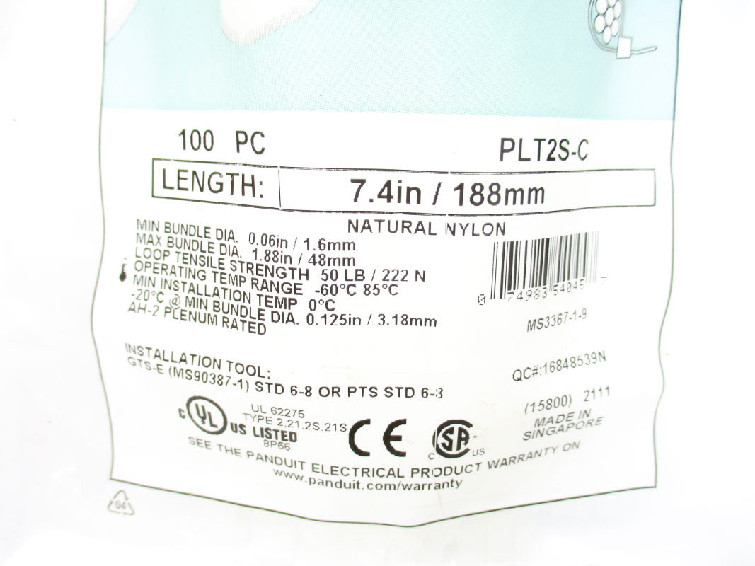 PANDUIT PLT2S-C (PKG OF 100) NSMP
